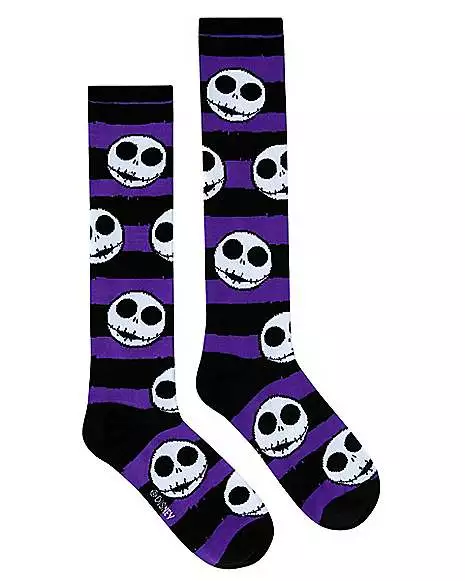 Jack Skellington Striped Knee High Socks - The Nightmare Before Christ Jack Skellington Striped Knee High Socks - The Nightmare Before Christ -Cosplay Shop 01593607 a