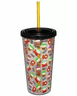 Characters South Park Cup With Straw - 20 Oz.