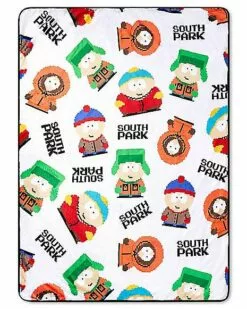 8 Bit Print Sherpa Fleece Blanket - South Park
