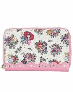 Loungefly Princess Tattoos Zip Wallet - Disney Princesses